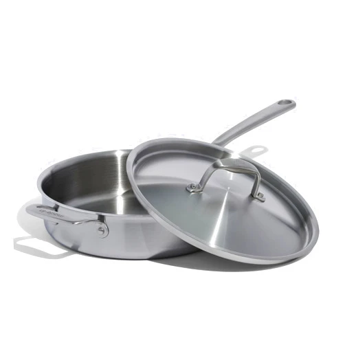 Made In Cookware - 3.5 Quart Stainless Steel Saute Pan - 5 Ply Stainless Clad - Professional Cookware - Induction Compatible - Crafted in Italy