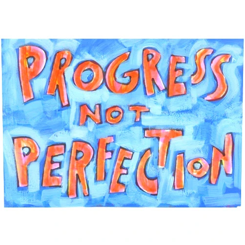 WordPosters Progress not Perfection | Poster Teacher Mindset Positive Motivational Quote