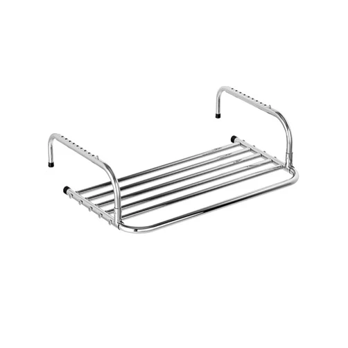 MVBCXZXAZ Radiator Clothes Airer in Stainless Steel, Foldable Clothes Drying Rack, Space Saving, Wall-Mounted Laundry Rack for Balcony Railings Windowsill, Adjustable Hanger
