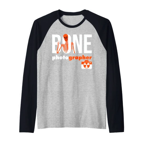 Best Radiology Technology Apparel and Gifts Bone Photographer - Rad Tech Radiology X-Ray Tech Gift Raglan Baseball Tee