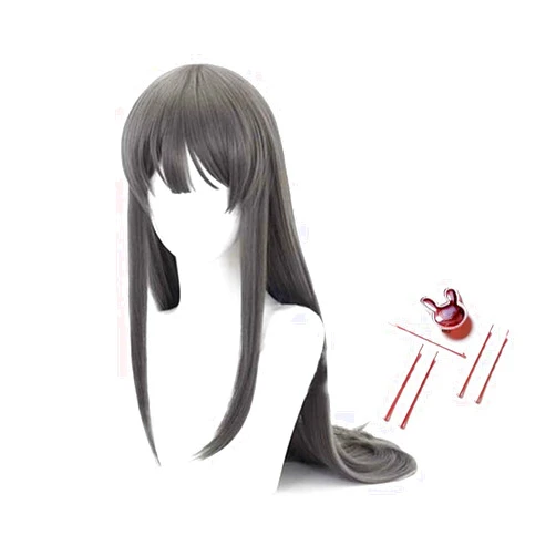 TLSD Sakurajima Mai Wig Cosplay Hair Clip, Woman Senpai Costume Hair