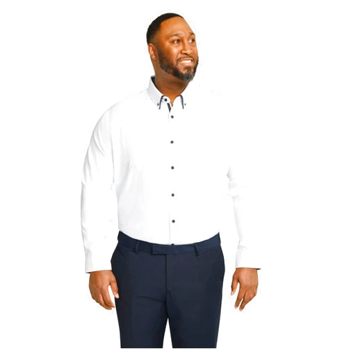 Johnny Bigg Romeo Textured Shirt - Men's Long Sleeve Button Down Dress Shirt | Big and Tall Dress Shirts for Men Regular Fit