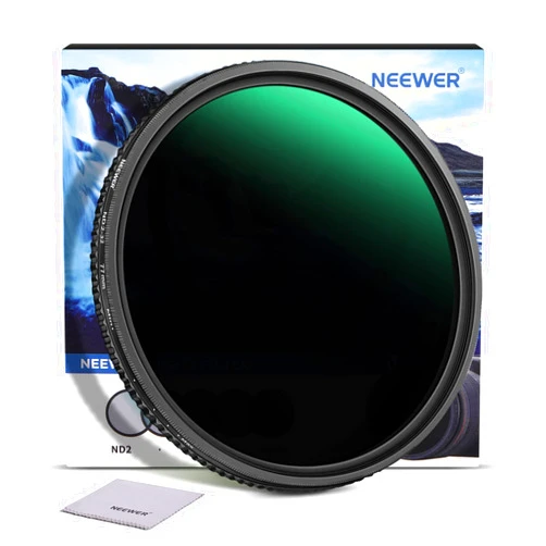 Neewer 77mm Variable Fader ND Filter Neutral Density Variable Filter ND2 to ND32 (1-5 Stop) for Camera Lens + No Black Cross + Multilayer Coating + Ultra-Thin Frame Design