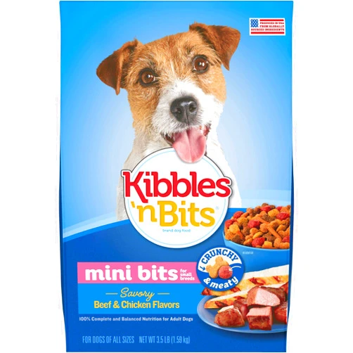 Kibbles 'N Bits Dog Food Small Breed Mini Bits Savory Beef And Chicken Flavor