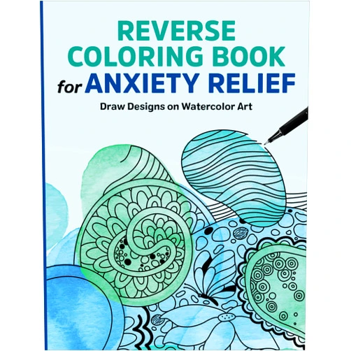 Rockridge Press Reverse Coloring Book for Anxiety Relief: Draw Designs on Watercolor Art