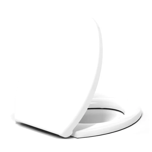 Mokukii Heavy-Duty Premium Round Toilet Seat, Soft Close Quiet & Slow, Metal Hinges with Quick-Attach Hardware, Durable, Easy to Clean, Fits Standard Round Toilets (16.5″), White