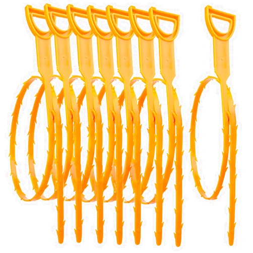 SUPDMZJ 8pcs 25 inch (about 64 cm) toilet and sewer drain cleaning tools for hair drain cleaning tools for shower kitchen sink bathtub bathroom toilet sewers.