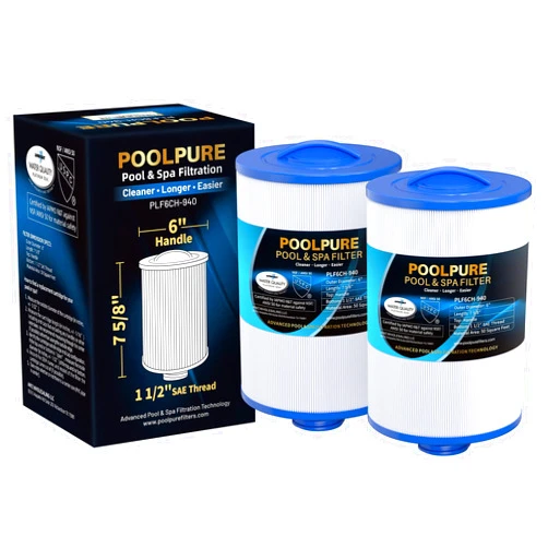 POOLPURE 6CH-940 Spa Filter Replaces PWW50P3(1 1/2
