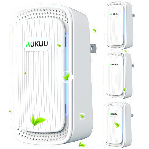 AUKUU Air Ionizers (4 Pack）- Plug In Negative Ion Air Purifiers - Quiet Air Freshener for Home, Bedroom, Office, Basement - Portable Air Purifier Odor, Smoke, Dust, Pet Smell - Mini Air Cleaner White