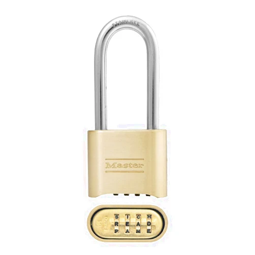 Master Lock 175DLHWD Set Your Own Word Combination Padlock 2-1/4 in. Shackle Brass Finish