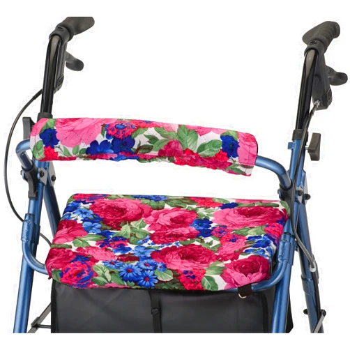 NOVA Medical Products Rollator Walker Seat & Backrest Covers, Removable and Washable, Design, English Garden, 1 Count