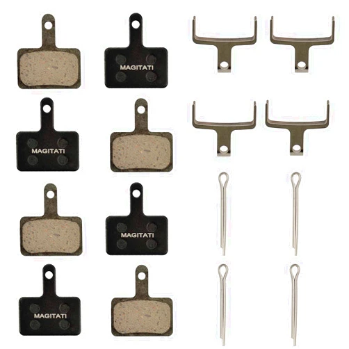 MAGITATI 4 Pairs Resin Bike Bicycle Disc Brake Pads for TRP Tektro Shimano Deore Br-M575 M525 M515 T615 T675 M505 M495 M486 M485 M475 M465 M447 M446 M445 M416 M415 M395 M375 M315 M355 C601 C501 …