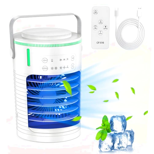 Antetek Portable Air Conditioners Fan with 3 Speeds 7 Colors,Small Mini Ac Unit for Bedroom - Air Cooler for Room - Car Ac - Mini A/C for Office Outdoor Camping