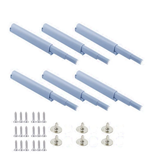 UtySty 6 Pack Push Latches Push to Open Cabinet Hardware Magnetic Catches Pop Out Mechanism Latch Hinge Hidden Lock for Drawer Closet Door Kitchen Furniture