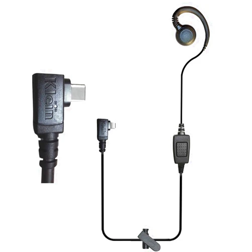 KLEIN ELECTRONICS OEM SINCE 1991 Klein Electronics 1-Wire Push to Talk (PTT) Earpiece with USB-C Connector, Smart USB-C & No Batter Required, Over Ear for Hygeine & All Day Comfort, Works with Apple iPhone/Android & Various PTT Apps
