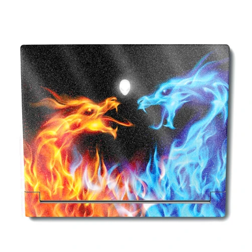 MIGHTY SKINS MightySkins Glossy Glitter Skin Compatible With Alienware X16 R1 (2023) Full Wrap Kit - Dueling Dragons | Protective Durable High-Gloss Glitter Finish | Easy To Apply & Change Styles | Made in the USA