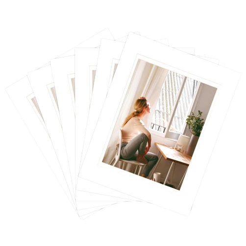 ZBEIVAN White over White 11x14 Double Mats for 8x10 Photos, Prints, and Artwork, White Core Bevel Cut, (6 White 8.5x11 Opening+6 White 8x10 Opening)