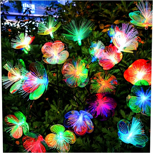 JJGoo 2 Pack Solar Garden Lights, Solar Flower Swaying Light for Outside, New Upgraded Outdoor Waterproof Light for Garden Patio Yard Front Porch Decor