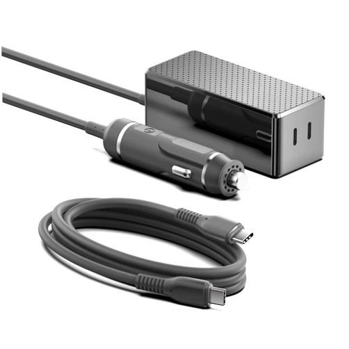 HKY Smart 145W 140W Laptop Car Charger 2-Port USB C PD3.1 12V-24V DC Adapter for MacBook Pro/Air,Dell,Lenovo,HP,MSI,Asus ROG Ally,Steam Deck,Samsung,Chromebook,Tablet,Phone,Starlink Mini