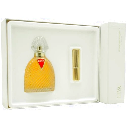 Emanuel Ungaro Diva By Ungaro For Women. Set-eau De Parfum Spray 1.7 Ounces & Red Lipstick .12 Ounces