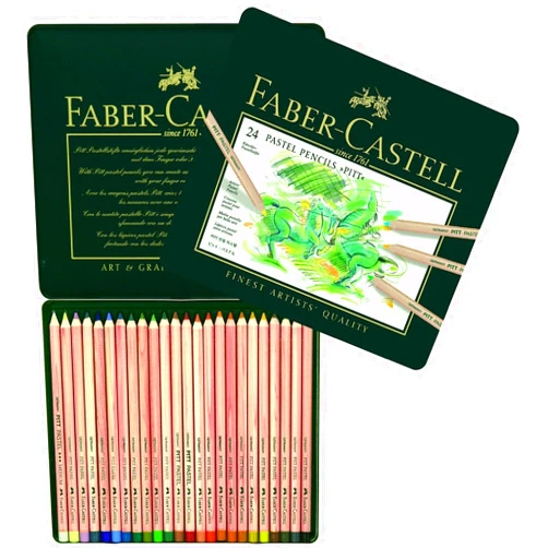 Faber-Castell Pitt Pastel Pencils In A Metal Tin 24/Pkg-