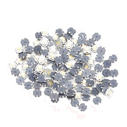 Hilitand Micro Switch, 100Pcs 0.2 X 0.2 X 0.1inch Miniature Micro Momentary Tactile Tact Touch Push Button Switch Quality Switch Plastic, Tactile Switches