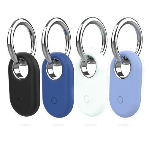 Pautas 4 Pack Smarttag2 Holder Compatible with Samsung Galaxy SmartTag2, Soft Silicone Case All-Round Protection Against Scratch and Drop, with Keychain Suitable for Keys, Bags, Luggage, and Valuables