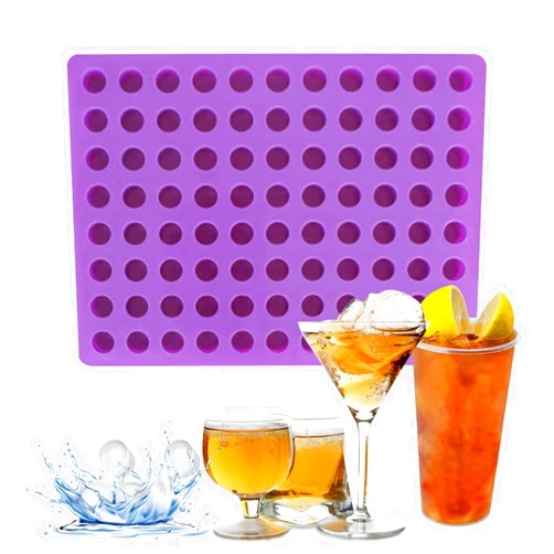 Angel Wings 88-Cavities Mini Cylinder Silicone Mold Small Ice Mold Tray Round Silicone Candy Molds for Ice Cube Cake Decoration Chocolate Mold Jelly Candy Mold for Candy Chocolate Gummy Baking