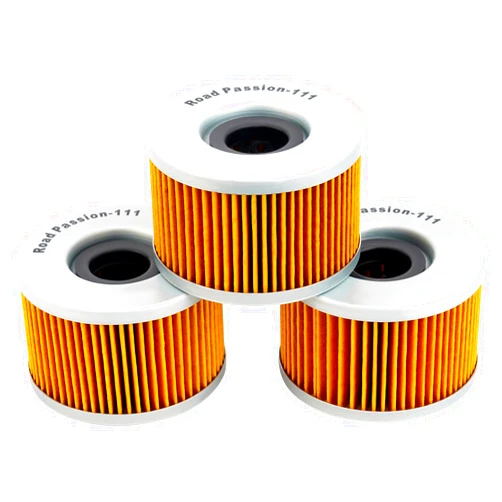 Road Passion 111 Oil Filter for HONDA TRX650FA/TRX650FGA/TRX680FGA/TRX400/TRX500/CM450/CMX450/CX500/GL500/GL650 (pack of 3)