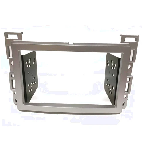 Carxtc Double Din Install Car Stereo Dash Kit for a Aftermarket Radio Fits 2008-2012 Chevy Malibu Trim Bezel is Painted Silver