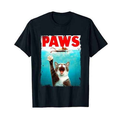 Paw-some Kitty Cats.USA PAWS Parody Cat Mouse Humorous Cat Chasing Mouse Kitten T-Shirt