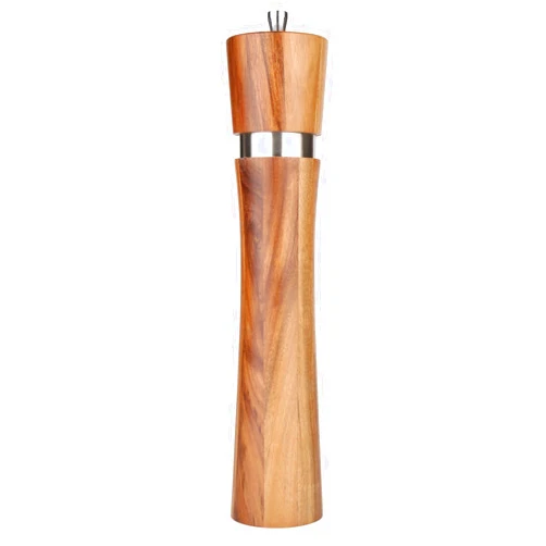 VanlonPro Pepper Grinder, VanlonPro Wooden Pepper Mill Salt Mill, Adjustable Coarseness Peppermill and easily refillable, Ceramic Grinding Mechanism (10 Inch, 1 Pack)