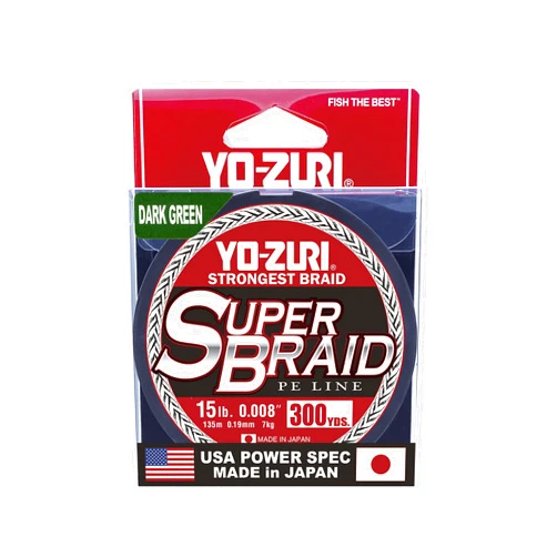 Yo-Zuri SuperBraid Dark Green 300 Yards Superbraid Fishing Line
