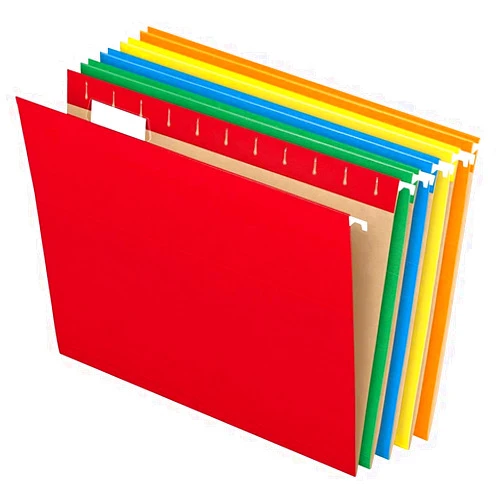 Pendaflex Hanging File Folders, Letter Size, Assorted Colors, 1/5-Cut Adjustable Tabs, 25 Per Box (81663)