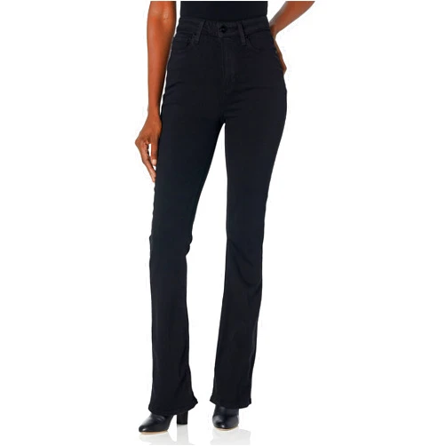 PAIGE Women's Iconic Flaunt High Rise Flare in Black Shadow