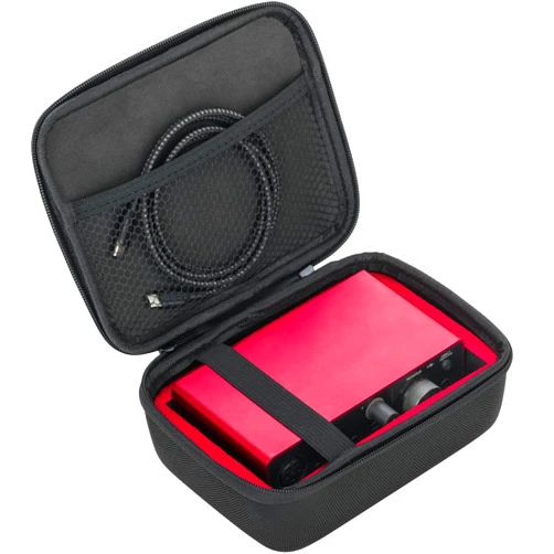 GIGCASE Case for Scarlett Solo 3rd & 4th Gen – Travel Storage for Audio Interface + Compatible with Maxone, Seagate, LaCie, WD External Hard Drives – Water-Resistant Protective Case w/Strap & Pocket