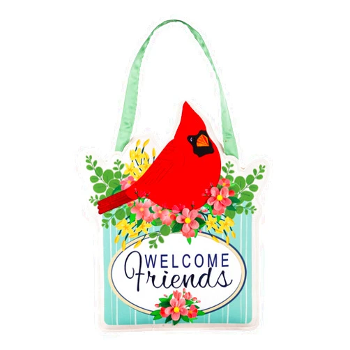 Evergreen Flag Spring Floral Cardinal Door Décor Durable and Well Made Home and Garden Décor For Lawn Patio Yard