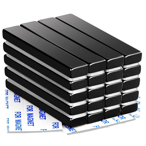 DIYMAG Waterproof Neodymium Bar Magnets with Epoxy Coating, Powerful Permanent Rare Earth Magnets, with Double-Sided Adhesive - 60 x 10 x 5mm, Pack of 24…