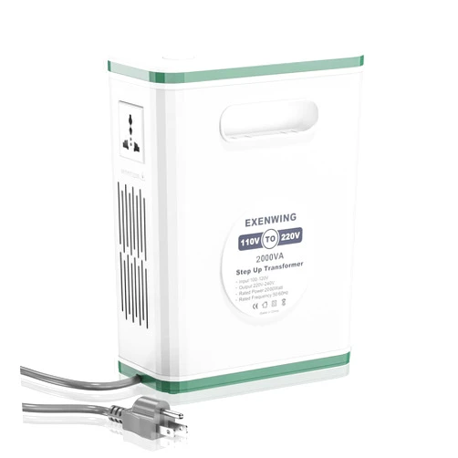 EXENWING 2000Watt 110V to 220/230V Voltage Converter Step Up Power Transformer 2000VA Convert from 100-120Volt to 220-240V wih 2 AC Outlets for Europ China Korea UK Appliances Used in US Canada Mexico