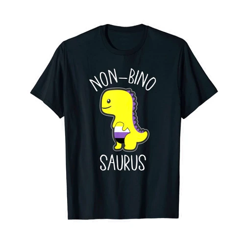 Kaisi-LGBT Non-Binär Queer Fluide Identity Non-bino Saurus Non-binär Gender Identity Lgbt T-Shirt