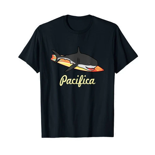 Pacifica Beach Vintage Retro California Shirt Gift Pacifica California Beach Souvenir Graphic Tees Surf T Gifts T-Shirt