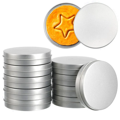 HOLIDYOYO 10pcs Korean Sugar Candy Making Tool Squid Sugar Game Tin Candy Tins Round Sugar Candy Making Box Cookie Cutters Tin Box for Christmas Party Favors
