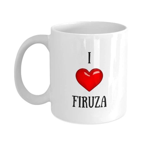 Generic I Love Firuza Coffee Mug With Name Firuza Mug Birthday Gifts for Firuza Cup 11oz Playful Fox PFX42B