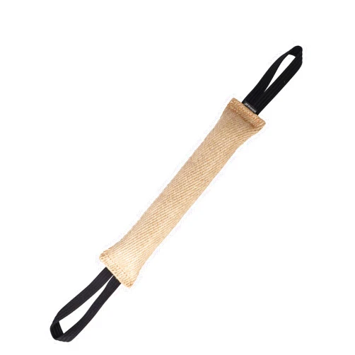 DINGO GEAR WWW.DINGOGEAR.COM 1977 Dingo Gear Tug Toy for Dog Training Agility Tug of War, Jute Dog Bumper with Two Handles, Dog Bite Pillow for Aggressive Chewers, 16