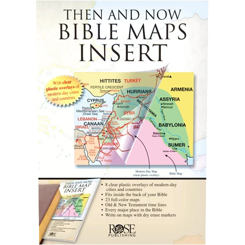 By Rose Publishing (Creator) Then and Now Bible Maps Insert