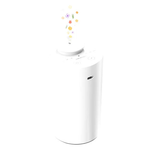 Airversa Waterless Diffuser for Essential Oil, Battery Operated Nebulizer, 0.7 Fl.Oz./ 20mL Capacity, Mini Scent Air Machine, 3 Countdown Timers & 3 Mist Levels for Home, Room, Car, Office - AN6 White