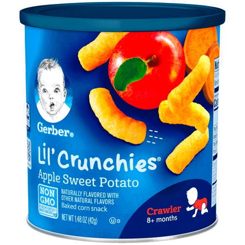 Gerber Lil' Crunchies, Apple Sweet Potato, 1.48 Ounce (Pack of 6)
