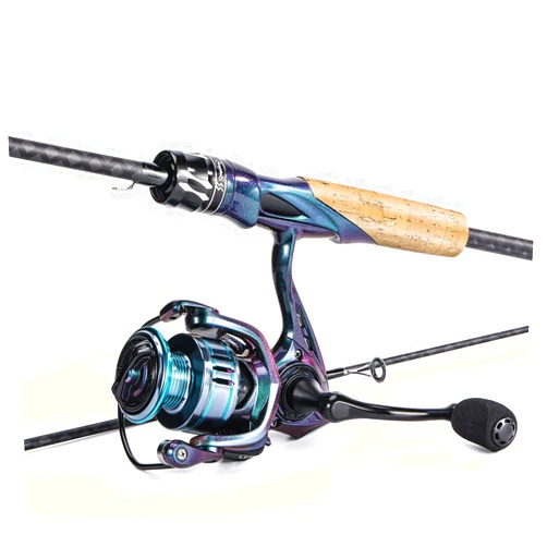 Sougayilang Souagyilang Chameleon Paint Spinning Fishing Rod Reel Combos,2-Section 5.9Ft Light Weight Spinner Rod with Powerful Fishing Gear for Freshwater Saltwater Present for Anglers