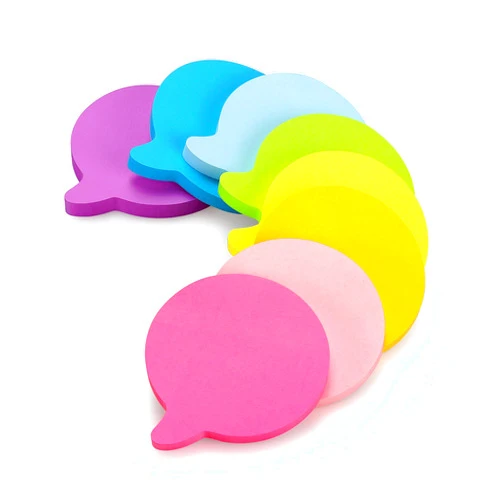 SIMONA Bubble Shape Sticky Notes 8 Color Bright Colorful Sticky Pad 75 Sheets/Pad Self-Sticky Note Pads