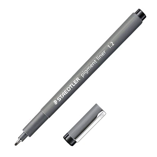 Staedtler Pigment Liner, 1.2 mm, 308 Black, Pack of 1, 308 12-9